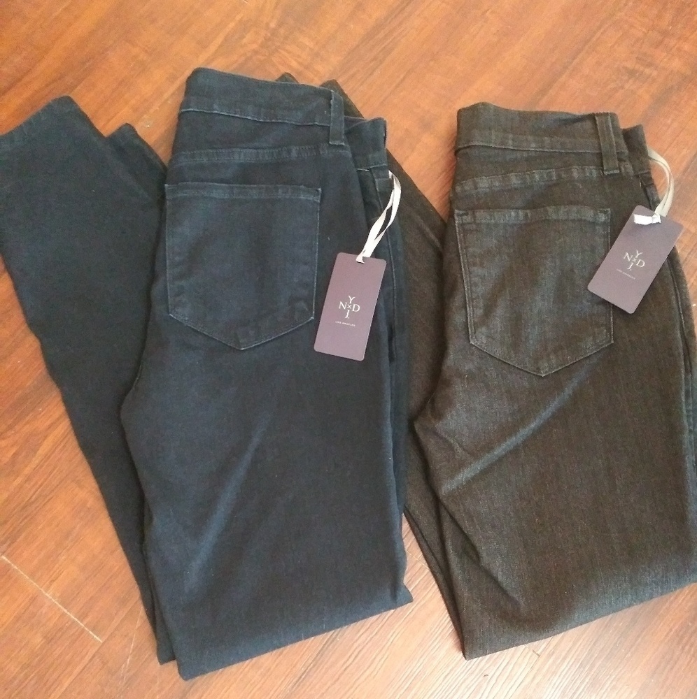NWT NYDJ Bundle Dark Blue Wash and Black Size 4